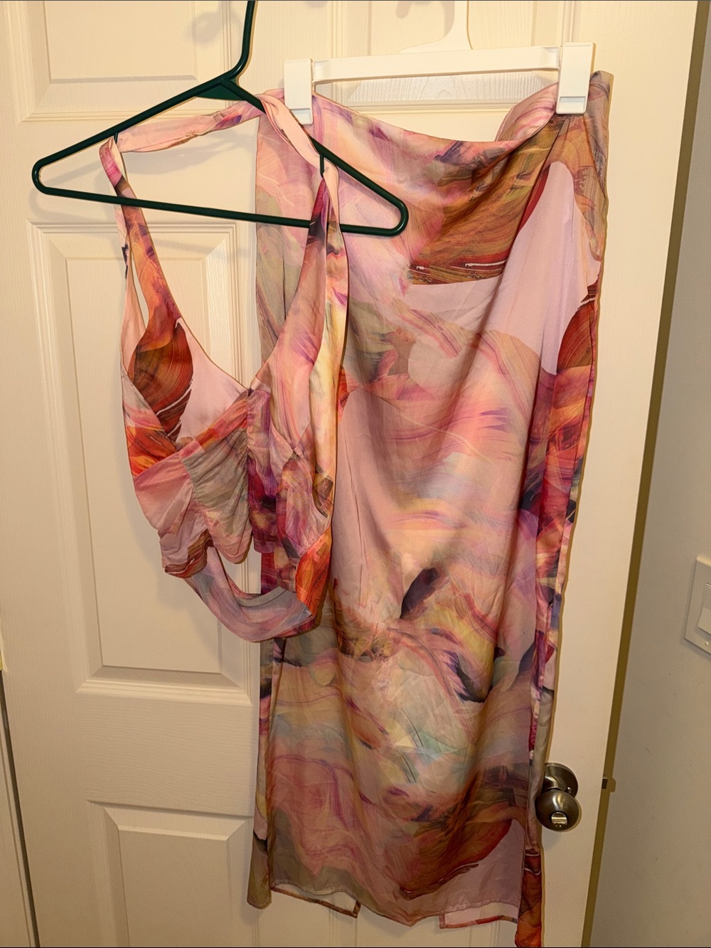 Women’s Pink Floral Print Slip Dress